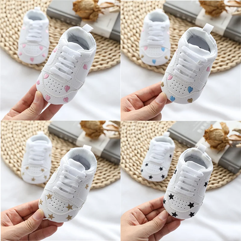 Детская обувь для новорожденных Детские кроссовки из искусственной кожи малышей
