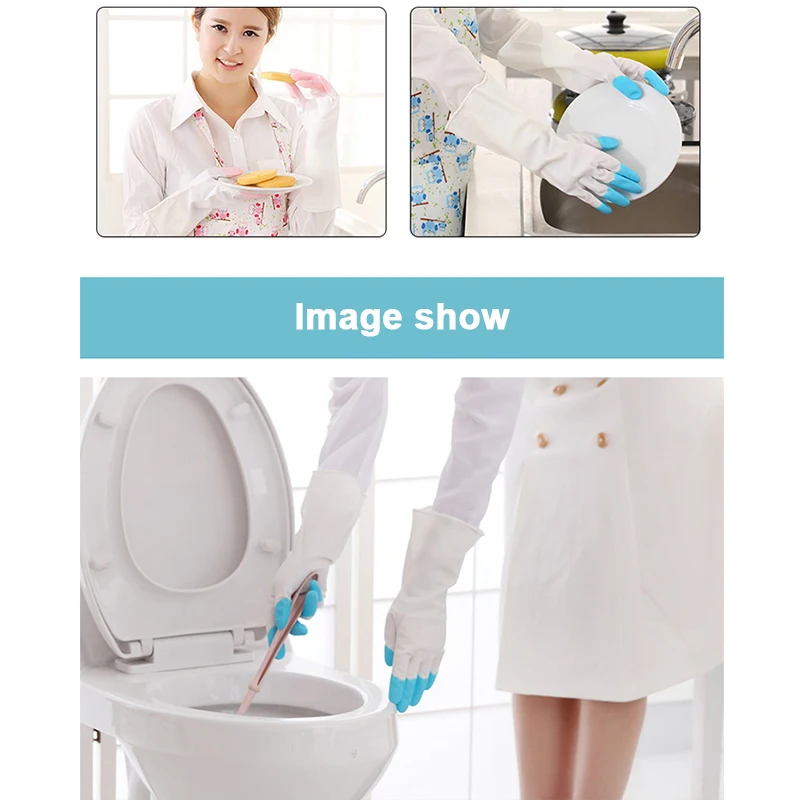 Резиновые перчатки водонепроницаемые латексные для мытья кухонных блюд садовые