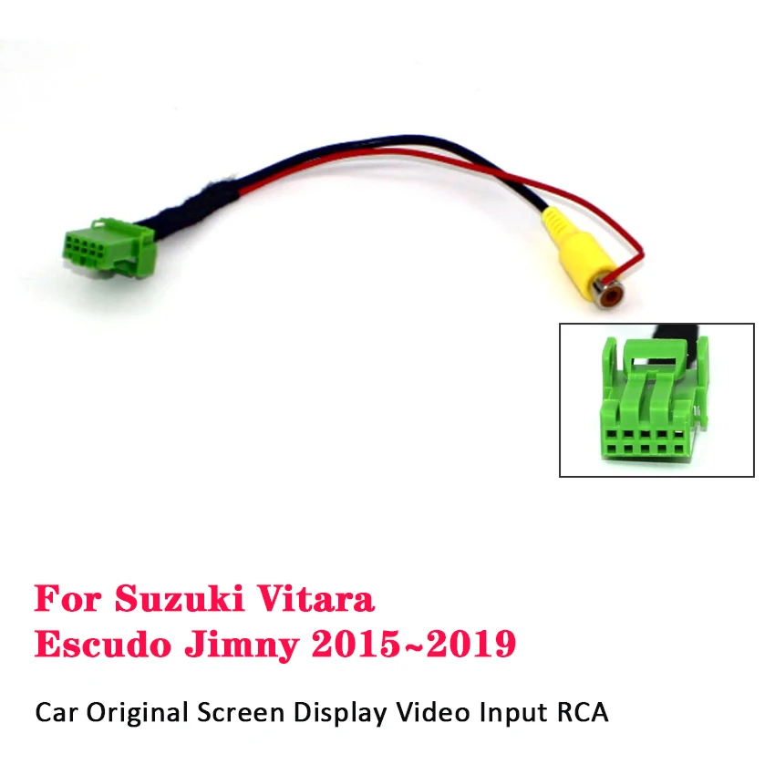 Rear View Camera For Suzuki Vitara Escudo Jimny 2015~2019 Original Input RCA Wire Switch Adapter Connector Cable