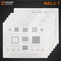 amaoe for macbook mac pro a2159 a1706 a1707 a1534 power usb charging ic cpuram ssd ddr bga reballing stencil 0 12mm thickness