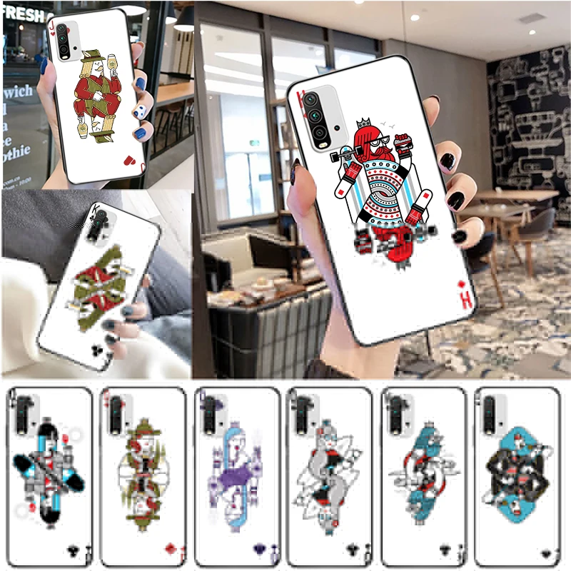 

Cartoon Poker Phone Case For Xiaomi Redmi Note 9S 9 8T 8 Pro MAX 7 7A 8A 9 9T 9A 9C Pro Cases Carcasa Coque Soft TPU Funda