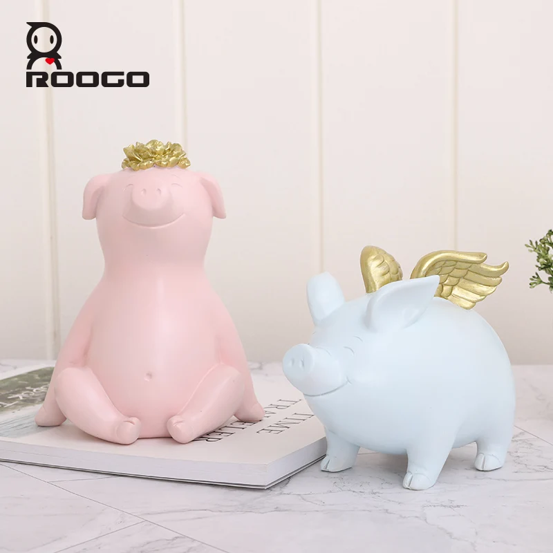 Копилка для денег свинка копилка монет детский аксессуар украшения дома Золотой