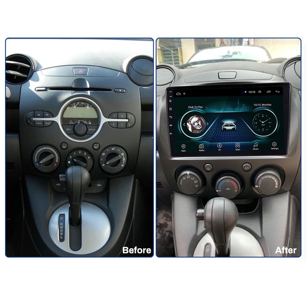 Авто радио для mazda 2 2007 2014 мультимедийная система авто аудио GPS навигация FM am USB 1 din