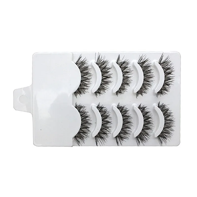 5 пар в старой упаковке белые не висящие ресницы накладные грязная модель