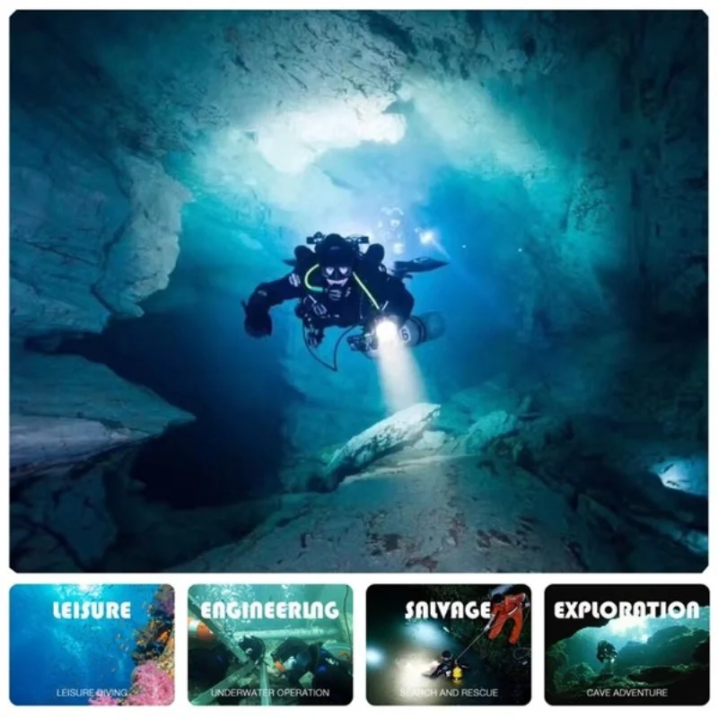 Professional Scuba Diving Flash Light Submarine Lights L2 200M Underwater Divi For Flashlight 18650 Torch Waterproof Night Lamp images - 6