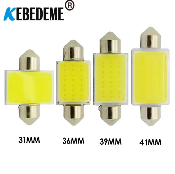 1X гирлянда 31 мм 36 мм/39 мм/41 C5W C10W Cob лампы 12Smd 12V 7000K салона Купол Чтение Чемодан