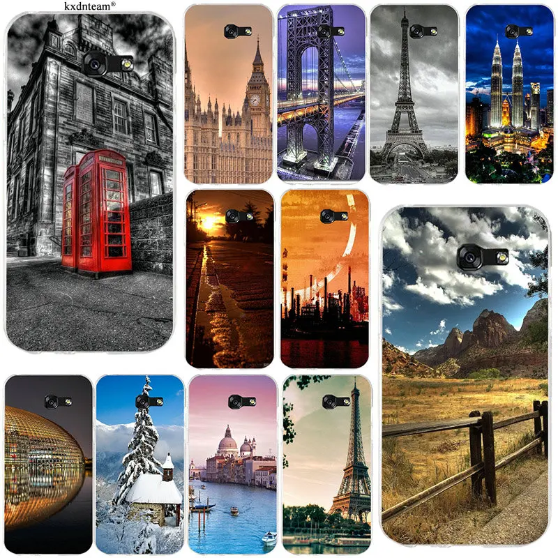 Красивые пейзажи природы мягкие ТПУ Силиконовые чехлы для телефонов Samsung Galaxy A3 A5