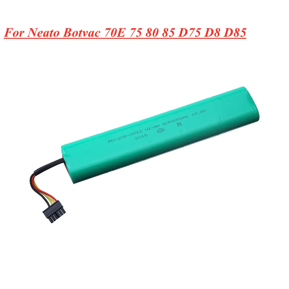 

Upgrade 6000mAh 12V Ni-MH Battery for Neato Botvac 70E 75 80 85 D75 D8 D85 Vacuum Cleaners SC 12v NiMH Rechargeable Battery 1pcs