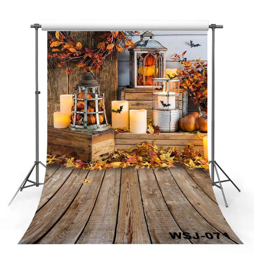 Halloween pumpkin Haunted house background photography studio photo background family children party decoration backdrop curtain