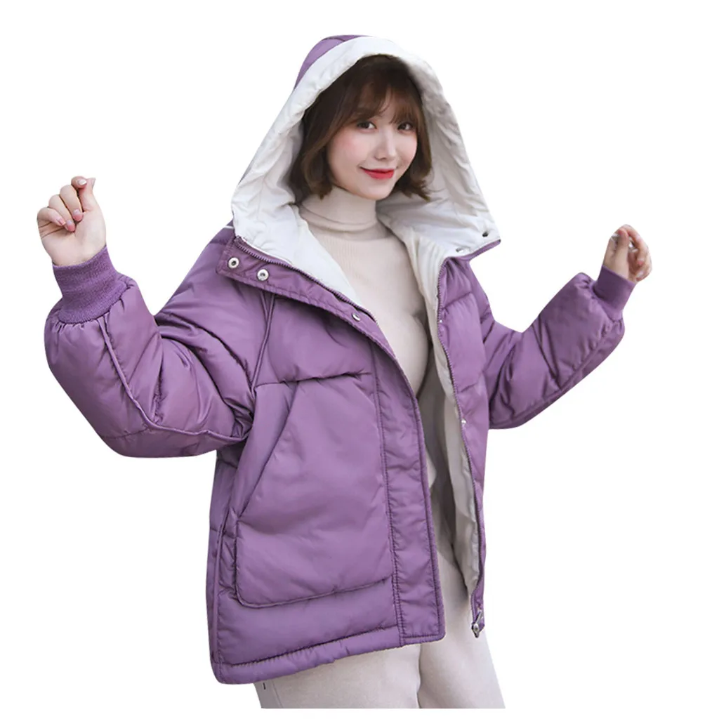 SAGACE Женская однотонная хлопковая куртка с длинным рукавом в Корейском стиле