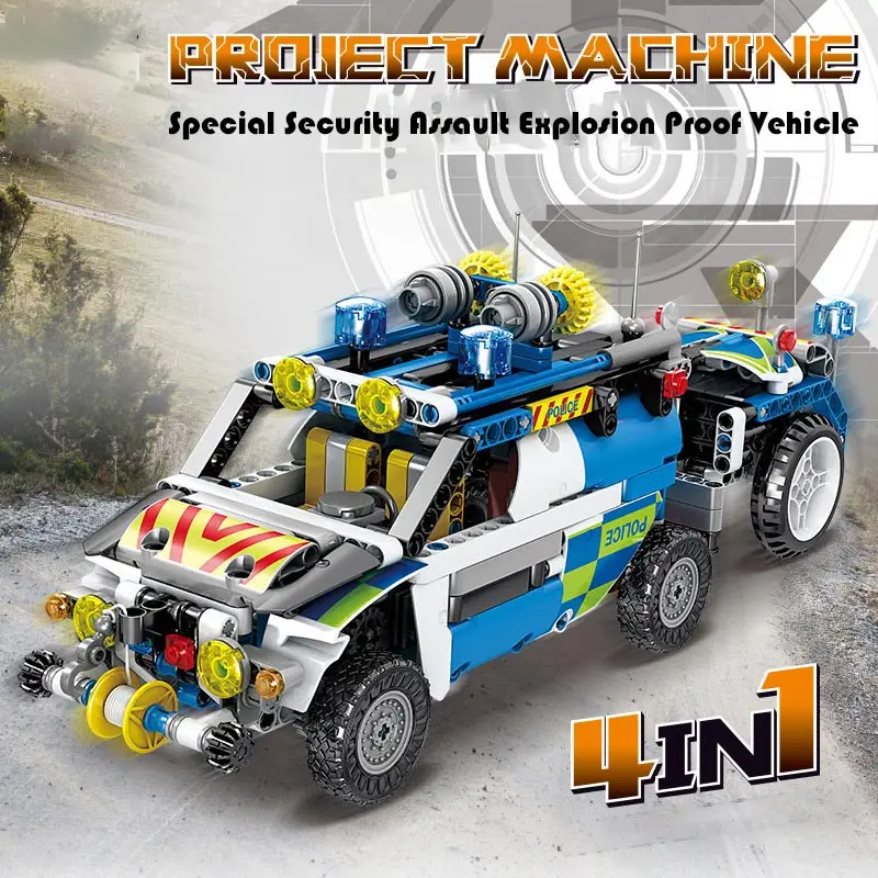

4 in 1 Special Forces Commando Building Block Military War Weapon Educational Toy Toys For Kids Boys Christmas Birthday Gifts
