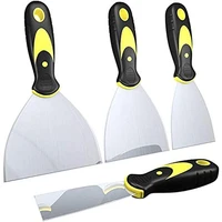4pcs putty knife scrapers trowel spackle knife kits metal construction spatula tool for drywall finishing decals and wallpaper