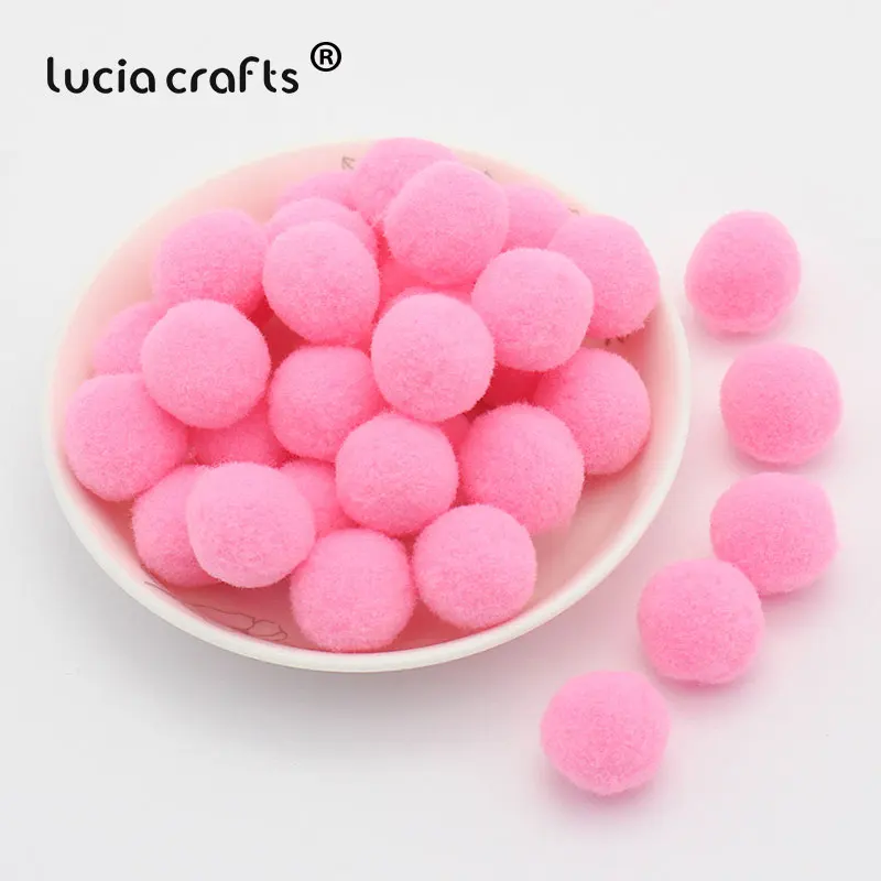 Lucia crafts 500-1000 шт./лот 8 мм смешанный Мягкий круглый образный шарик-помпон пушистый помпон для детей DIY Одежда ручной работы K0303