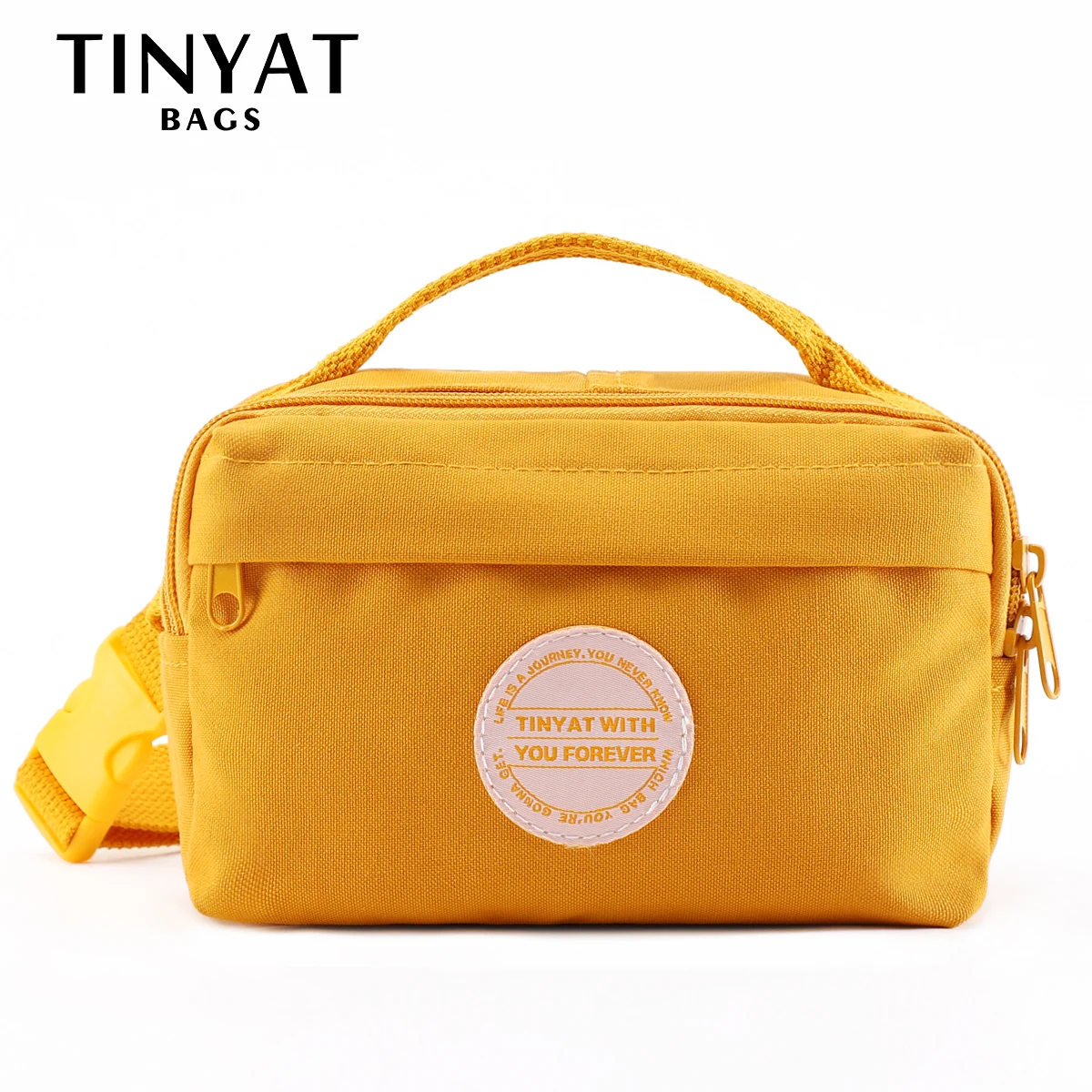 

TINYAT Mini Handbags Women Money Shoulder Bag Female Mobile Phone Bags Casual Travel Sling Bag Yellow Black Women Bag Pack