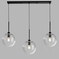 clear glass ball pendant lights home deco maison hanging light fixture led hanglamp for kitchen bedroom restaurant luminaire