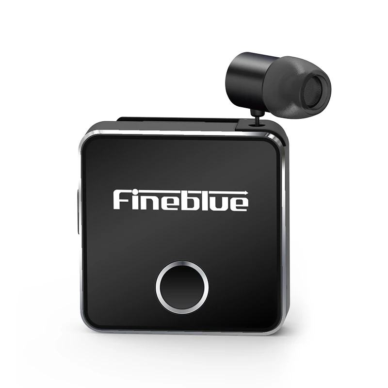 Купи Fineblue F1 pro Bluetooth 5.0 Headphone Clip-on Cable Retractable Earphone Wireless Music Headset Vibration Alert Hands-free Mic за 959 рублей в магазине AliExpress