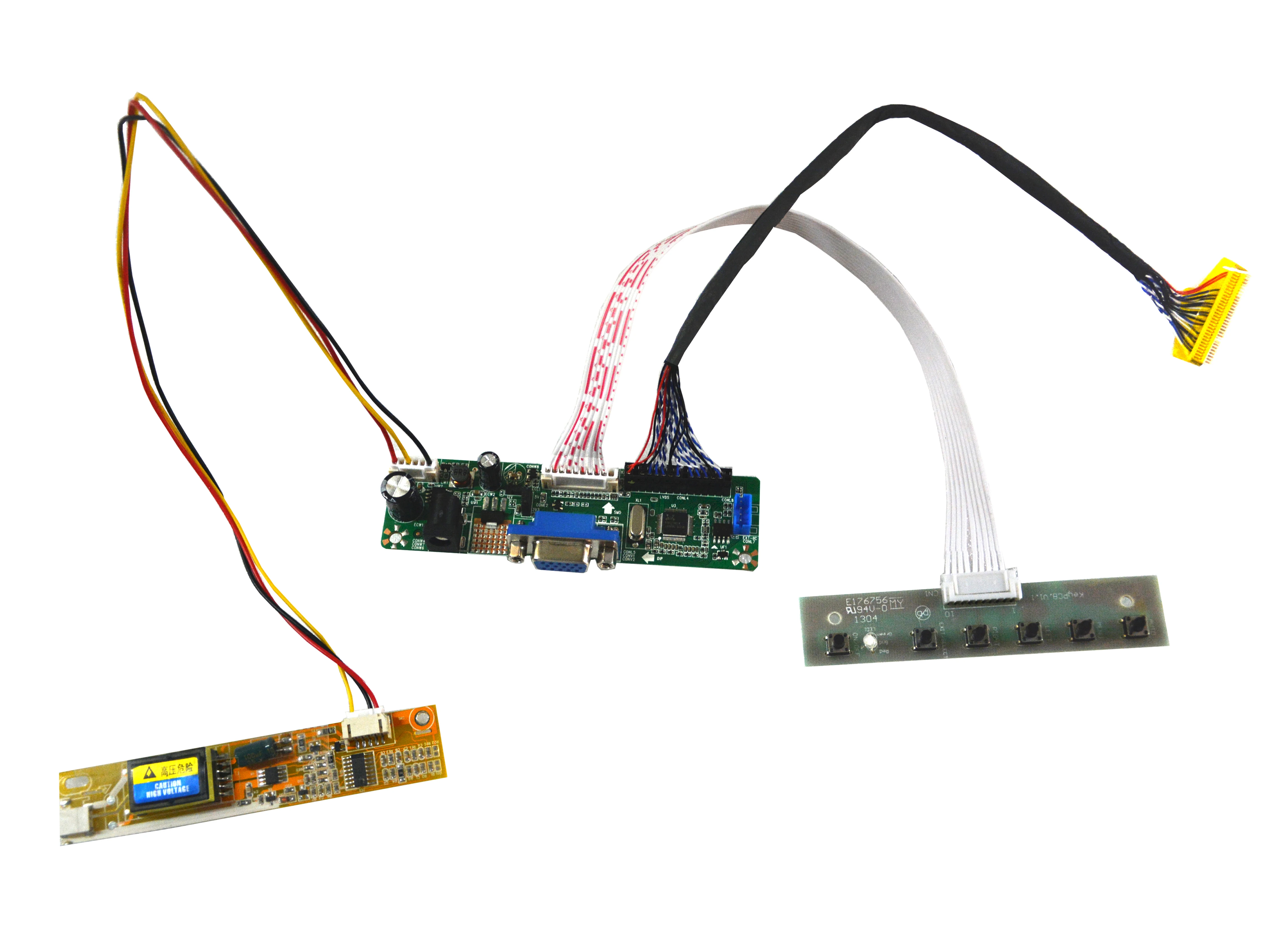

V.M70A VGA to LVDS LCD Controller Board For G065VN01 V2 6.5 Inch 640X480 WLED 6 Pins LVDS 20 Pins TFT LCD Plug and Play