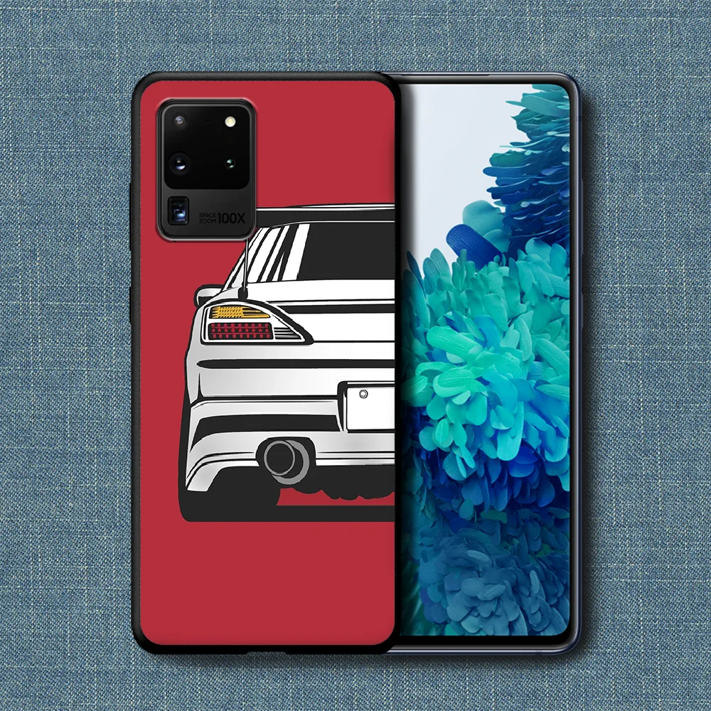 

JDM COOL Car Cartoon Phone Case For Samsung Galaxy Note S 8 9 10 20 Plus E Lite Uitra black Cell Tpu Bumper Pretty Back Painting