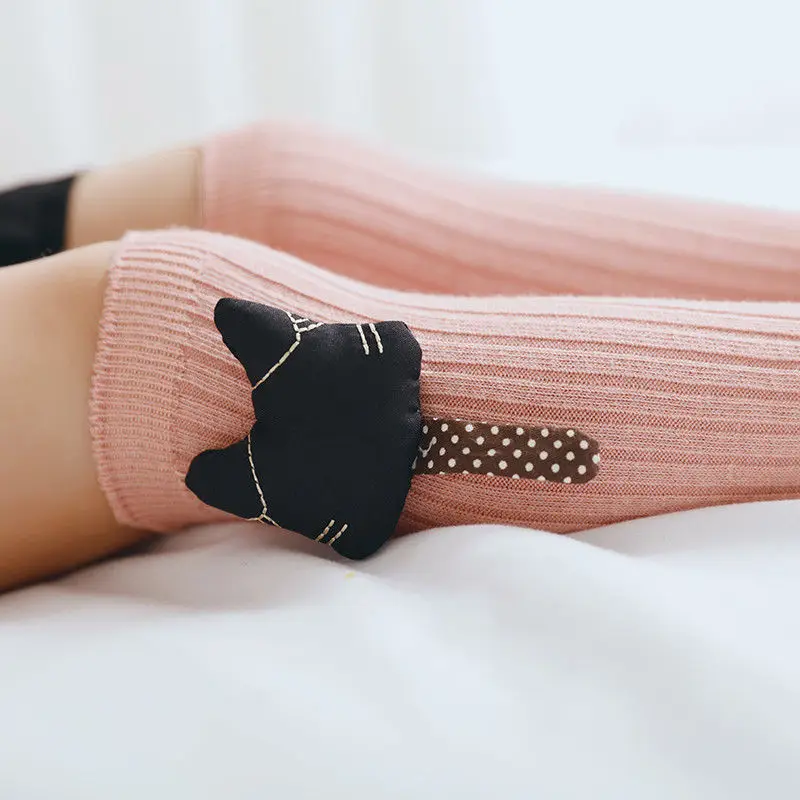 

Lovely Cartoon pattern Kids baby Socks Knee Girl Baby Toddler Socks Cotton socks 0-3Y kniekousen meisje Cotton Sokken Princess
