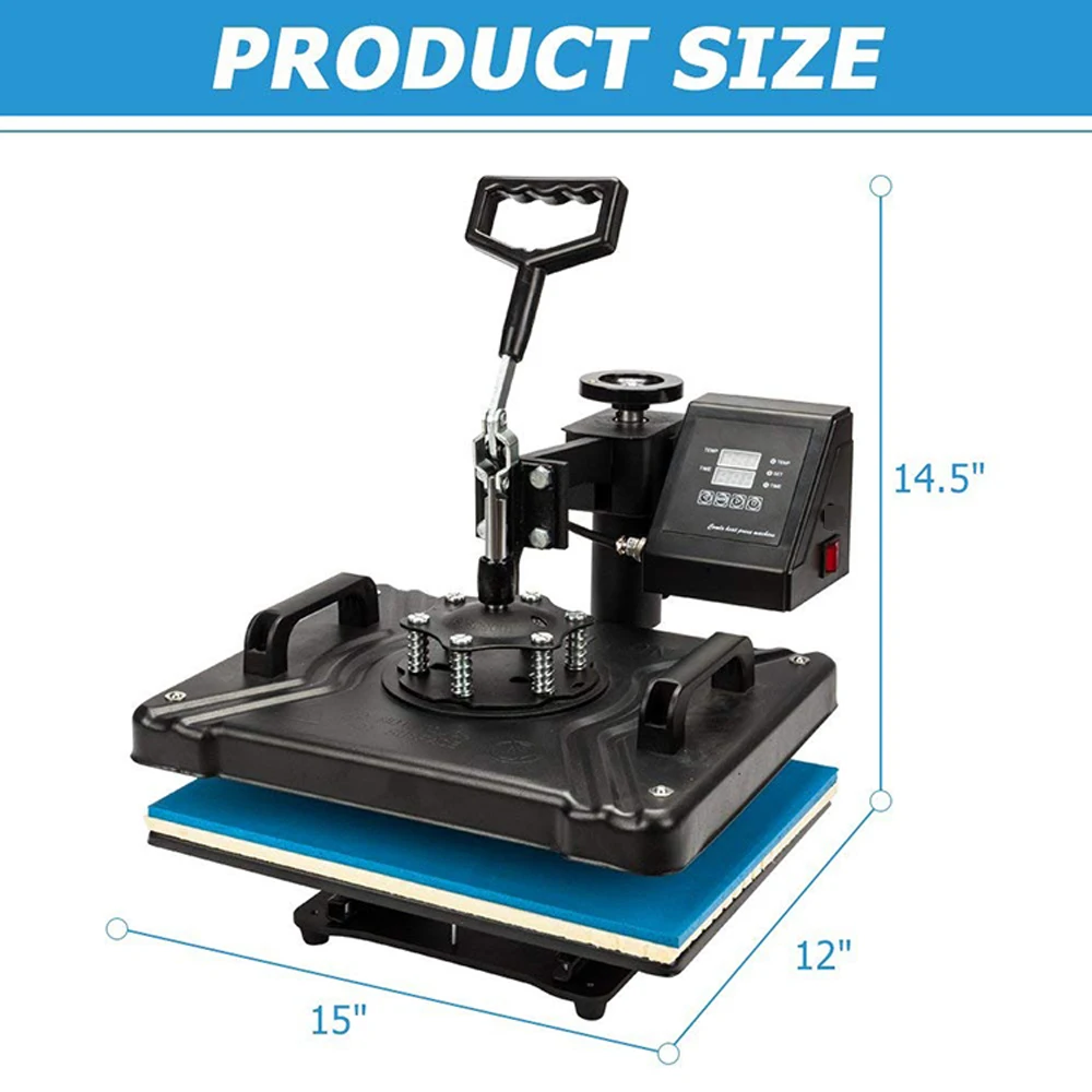 Двойной дисплей 30*38 см 5 в 1 комбинированный термопресс принтер машина 2D