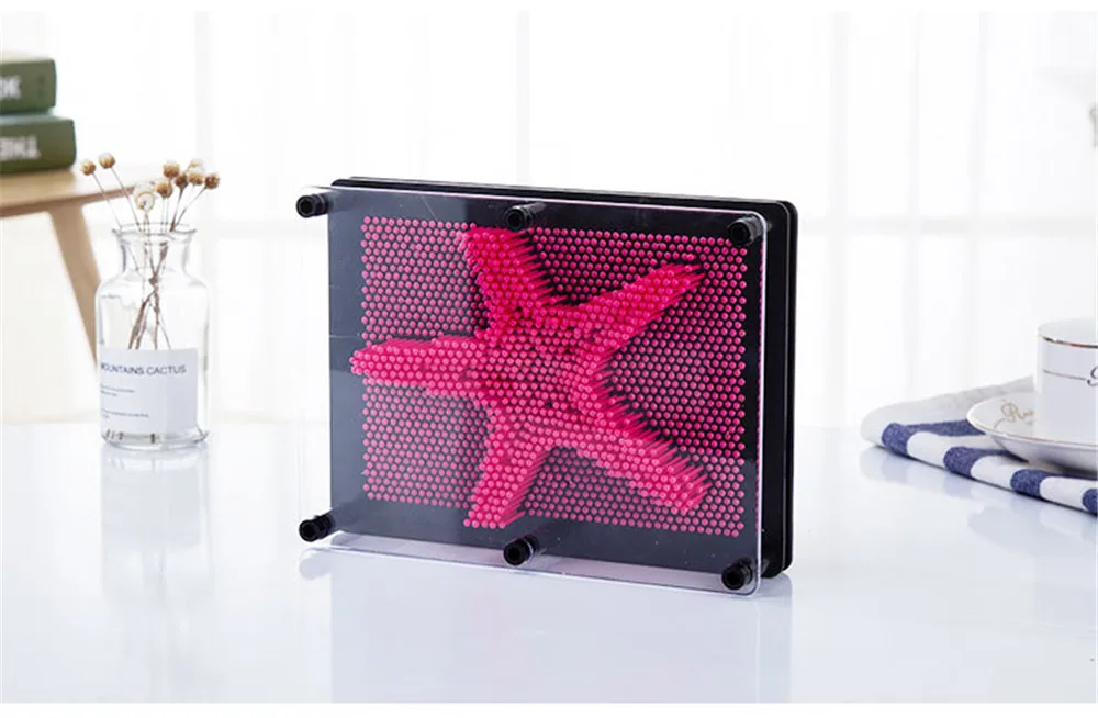 Игрушки 3D антистресс клон отпечатков пальцев картина из игл кляп Рождественский