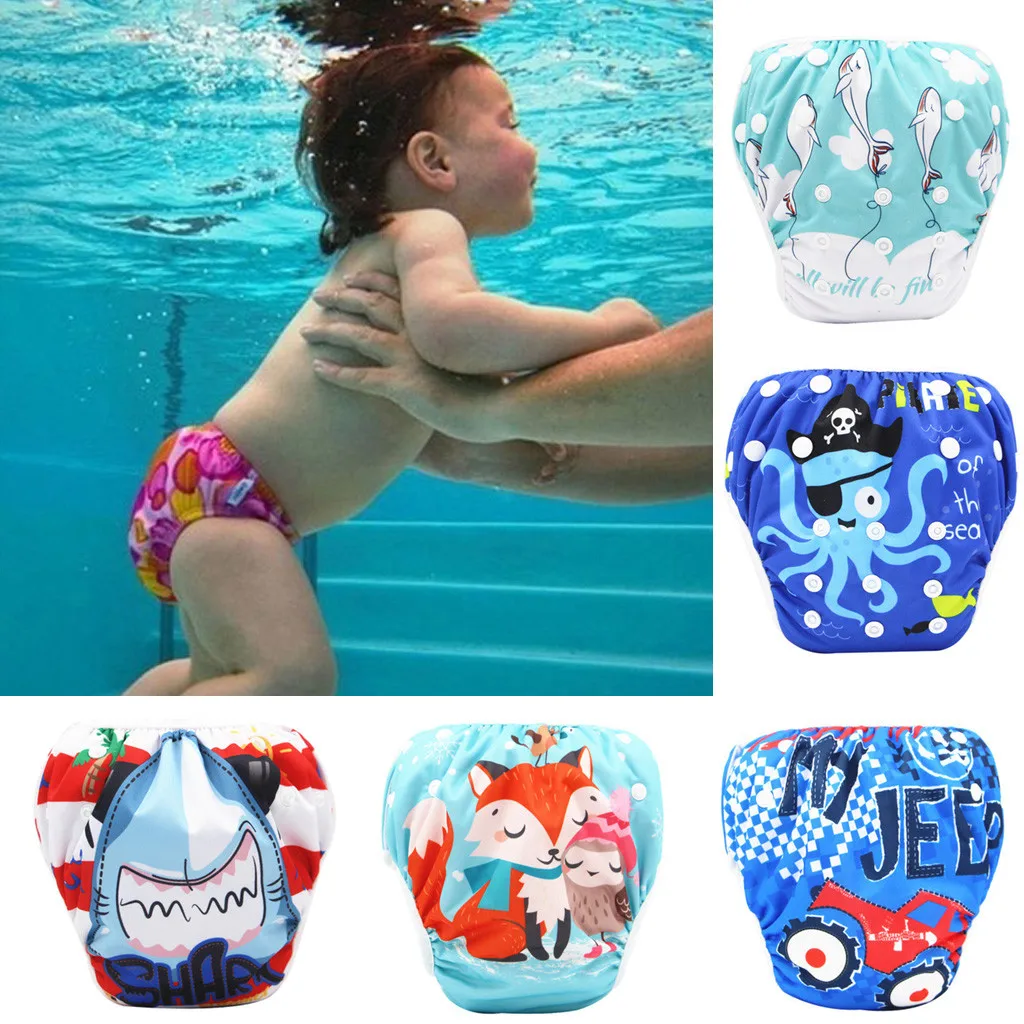 ALVA Baby Adjustable Swim Diaper Pants Reusable Waterproof Nappy Washable Covers 