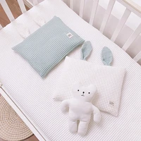 baby nursing pillow cotton waffle cartoon infant newborn sleep support concave printed shaping cushion prevent flat head pillow