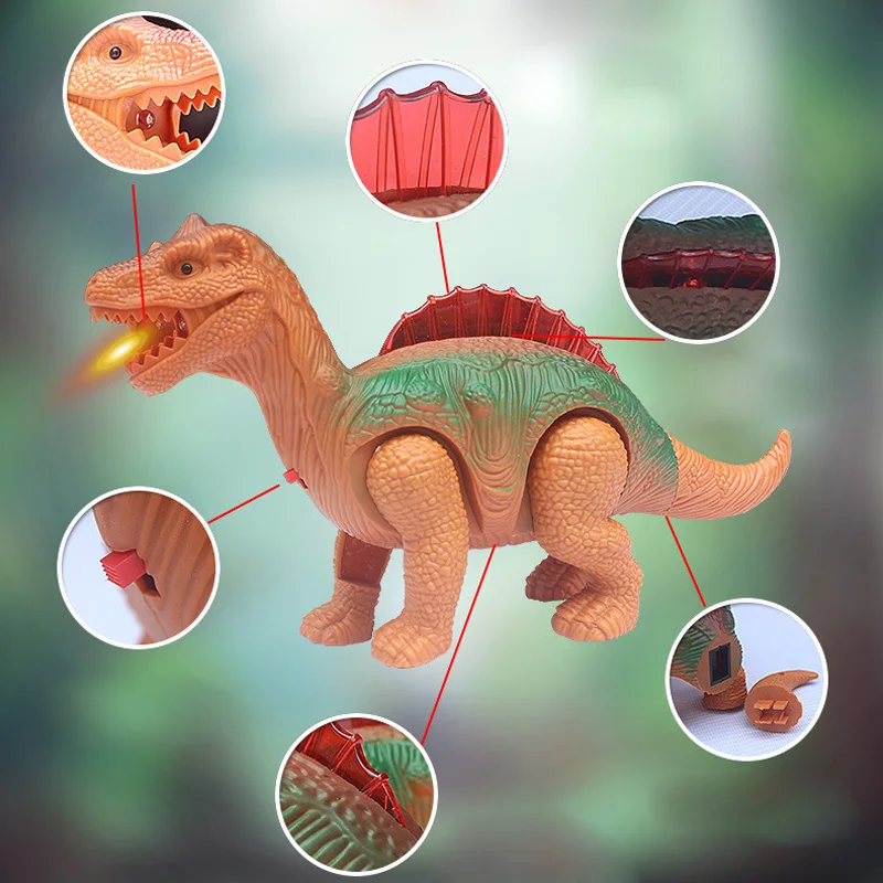 

Electric Dinosaur Toy Children Simulation Dinosaur Animal Model Luminous And Sound Plastic Baby Toys Gift For Kid Education Toy