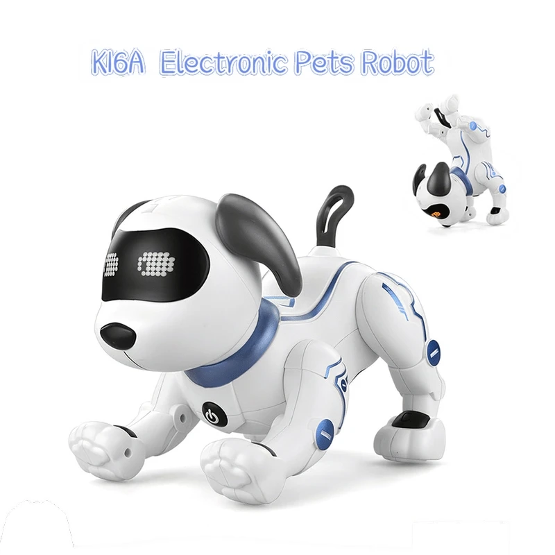 Игрушки LE NENG K16A Электронные Животные питомцы робот собака RC трюковая Голосовая