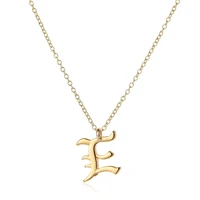 26 cursive english letter e name sign personality pendant chain necklace alphabet initial friend family gift necklace jewelry