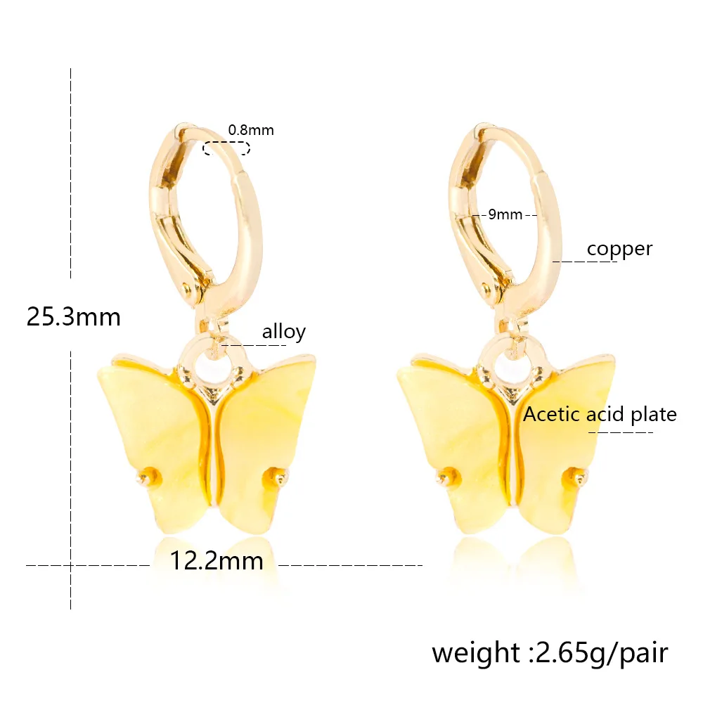 

BEAUTY LAYER Fashion Cute Butterfly Earrings Korean Sweet Street Style Women Earrings Exquisite Girls Jewelry Wholesale