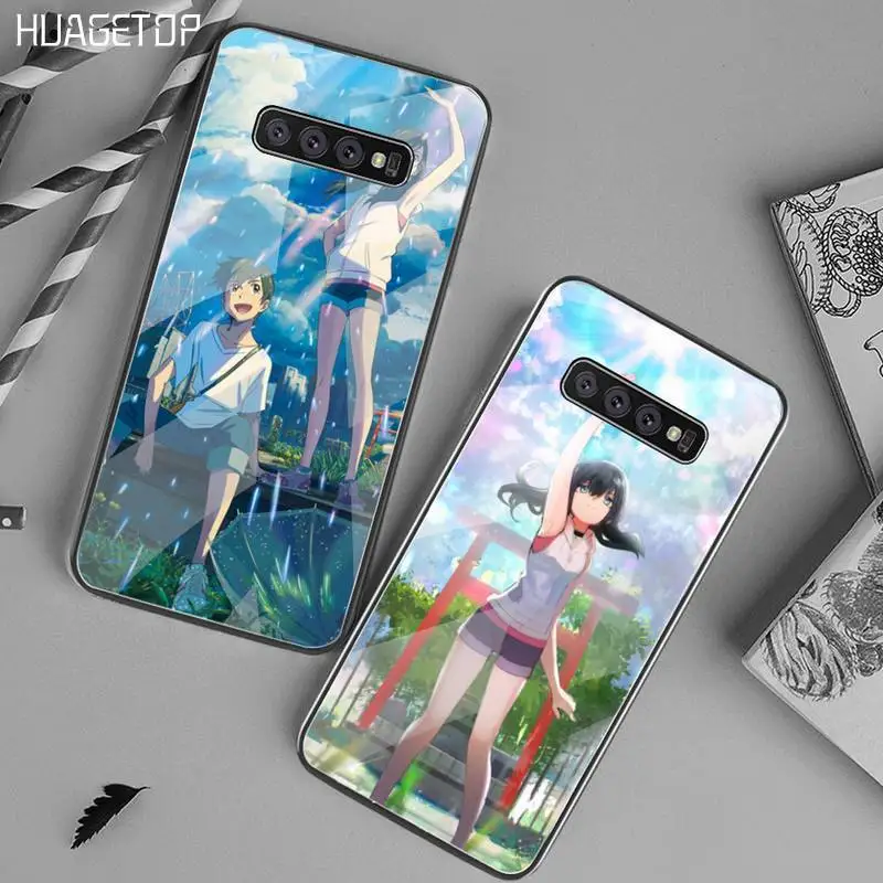 

HUAGETOP Weathering With You Anime Phone Case Cover Tempered Glass For Samsung S20 Plus S7 S8 S9 S10 Plus Note 8 9 10 Plus