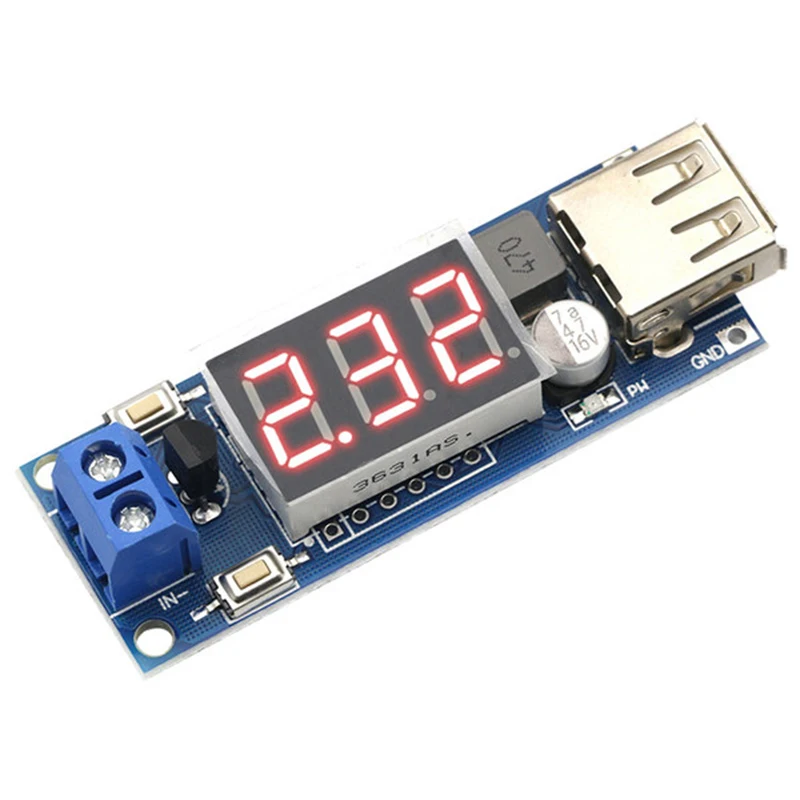 DC 4 5 40V to 5V 2A светодиодный LED Down преобразователь вольтметр Модульная плата|Детали и
