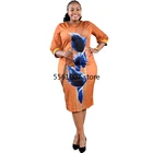 Женское платье в африканском стиле с оборками, размеры до 6XL