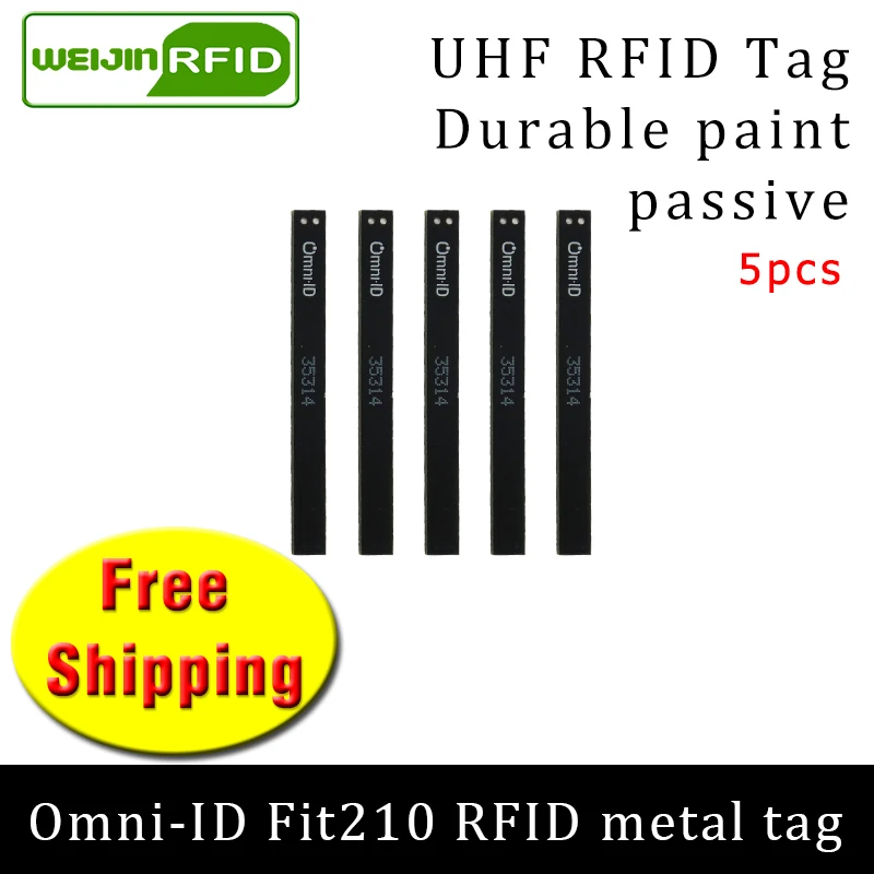 UHF RFID Метка omni ID fit210 915 МГц 868 Alien Higgs3 EPC 5 шт. Бесплатная доставка прочная краска
