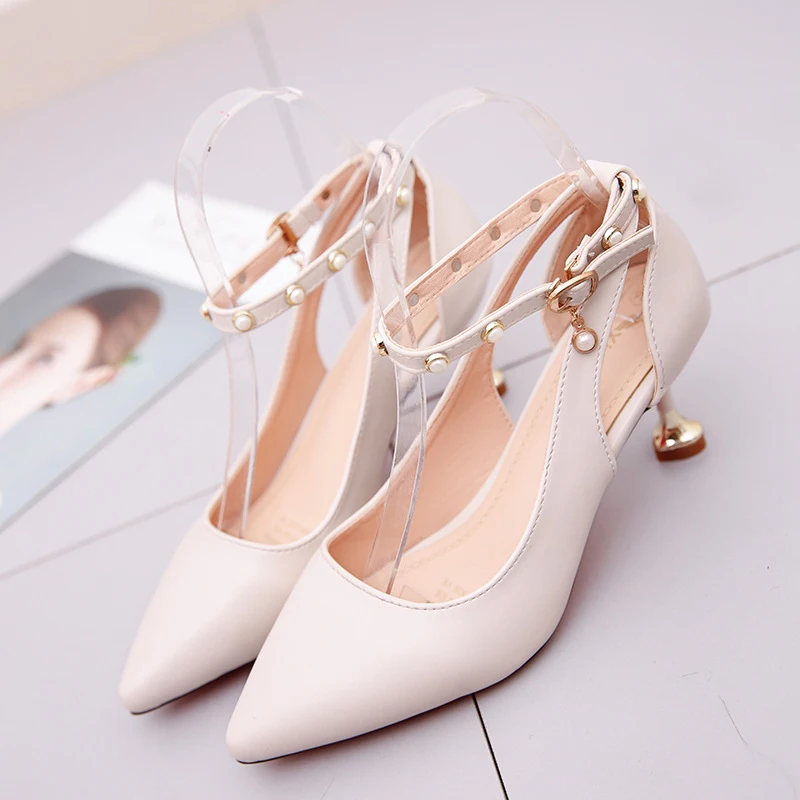 KNCOKAR The new sandal spring and summer Korean version of a hundred stilettos with pair kitten heels shoes | Обувь