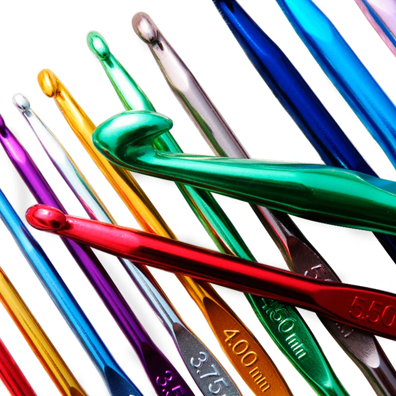 

MIUSIE 1Pc Aluminum Oxide Knitting Needles Crochet Hook Sweater Weaving Crochet Needles 2019 Hot Sale 2-10mm