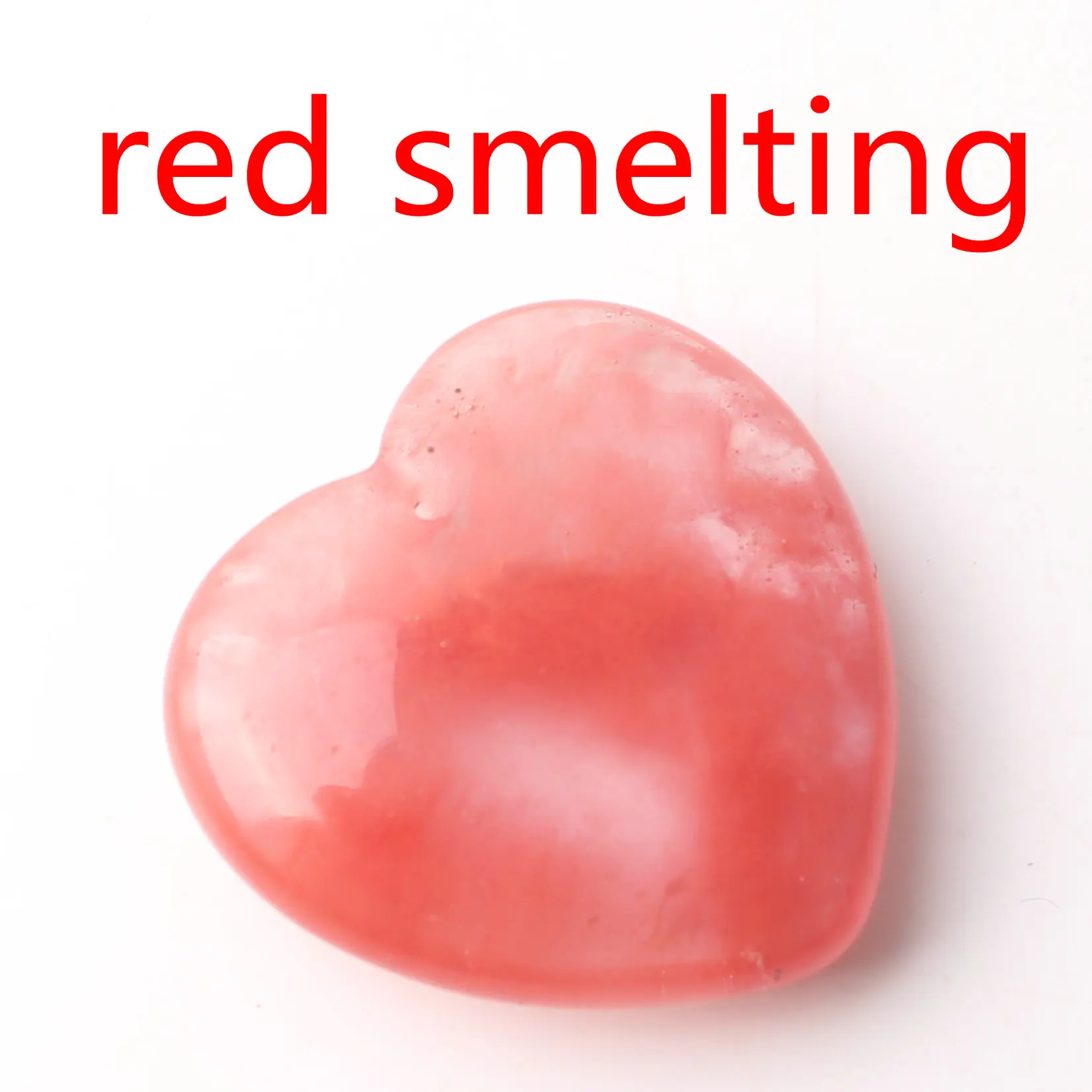 Red smelting Натуральный кристалл Аметист Роза Кварц сердце форма кулон с отверстием ожерелье аксессуары ювелирных изделий камень, реики целебный подарок - Цвет: Red smelting