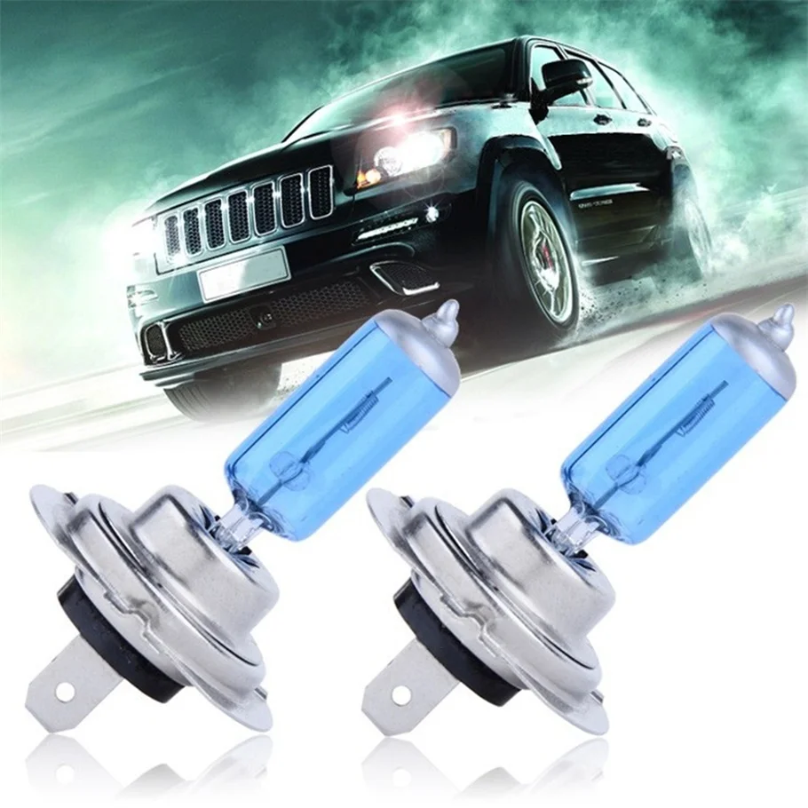 

2pcs H7 55W 12V Super Bright White Fog Lights Bulb High Power Car Headlights Lamp Car Light Source parking 5000K New
