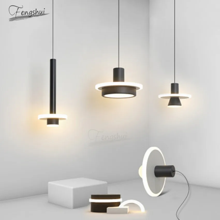 

Modern LED Pendant Lamp Lighting Nordic Hanging Wrought Iron Pendant Lights Bedroom Living Room Loft Bar Counter Hanging Lamp