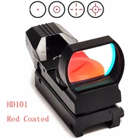 hd101 red coated tactical hunting scopes optics red dot sight 4 reticle pistol airsoft reflex rifle holographic