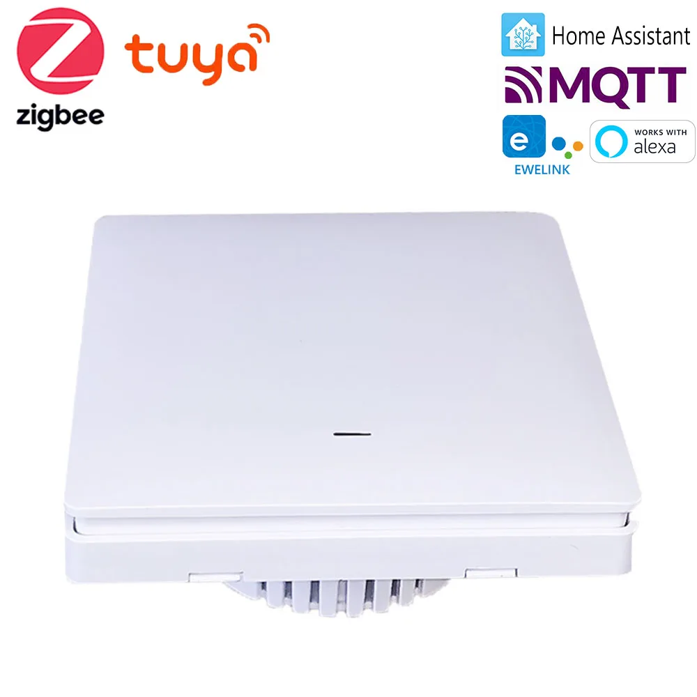 

Zigbee Wall Switch Intelligent Remote Control Line Zero Fire Wire House Light Switches,Support With Hue,SmartThings,Tuya,Ewelink