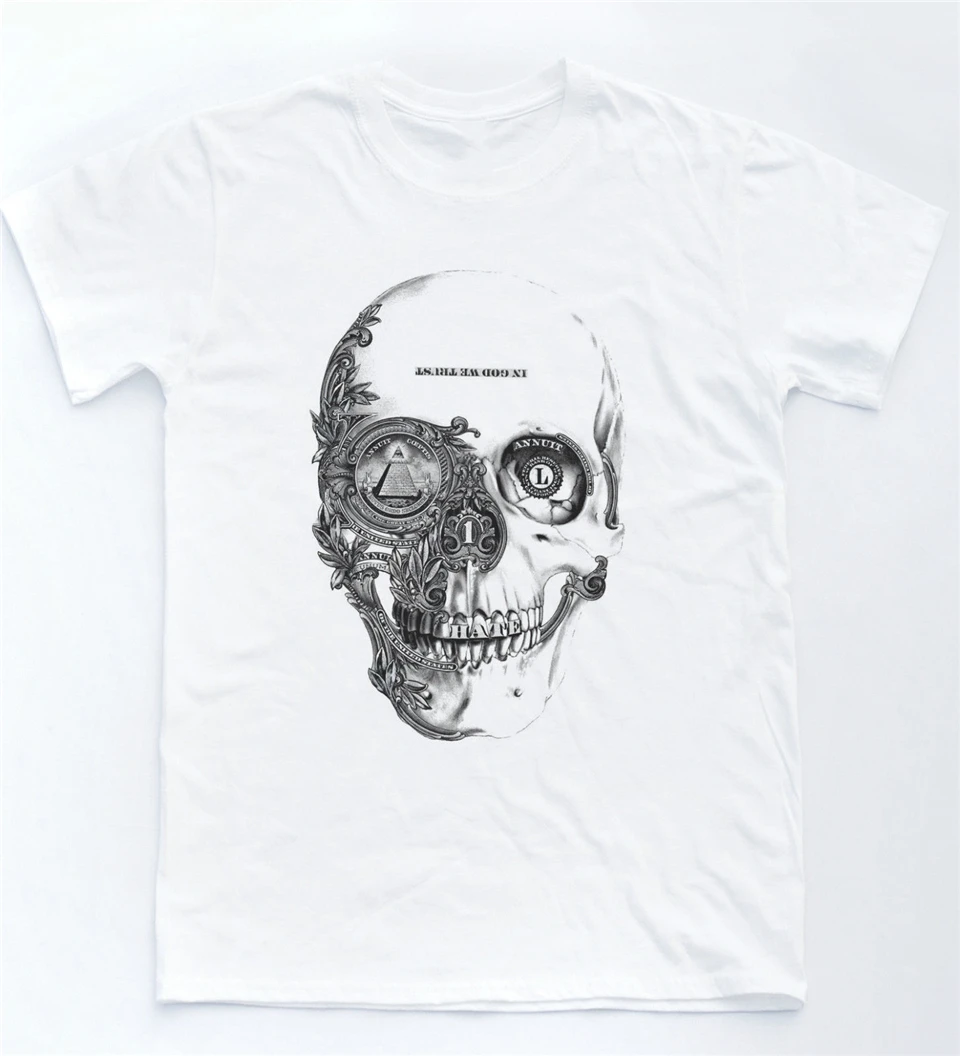 Футболка с изображением черепа и пирамиды футболка надписью dollar Money Nwo Swag Indie Tumblr