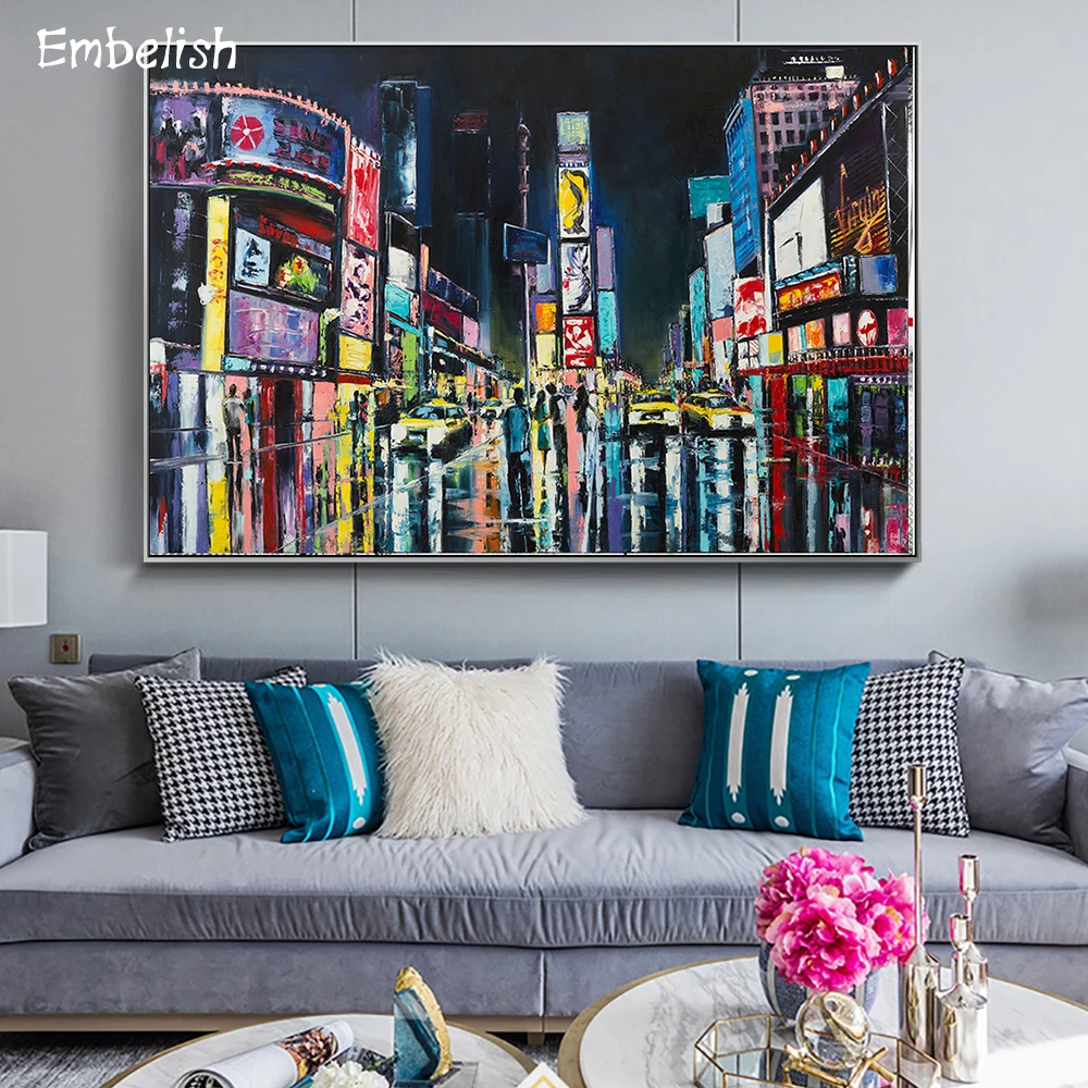 

1 Pieces Quliaty New York Times Square Building HD Print On Canvas Oil Paintings For Living Room Modern Home Decor Walll Posters