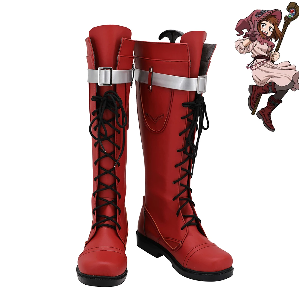 Красные ботинки для косплея моя геройская Академия ведьма очако урарака|Туфли| |
