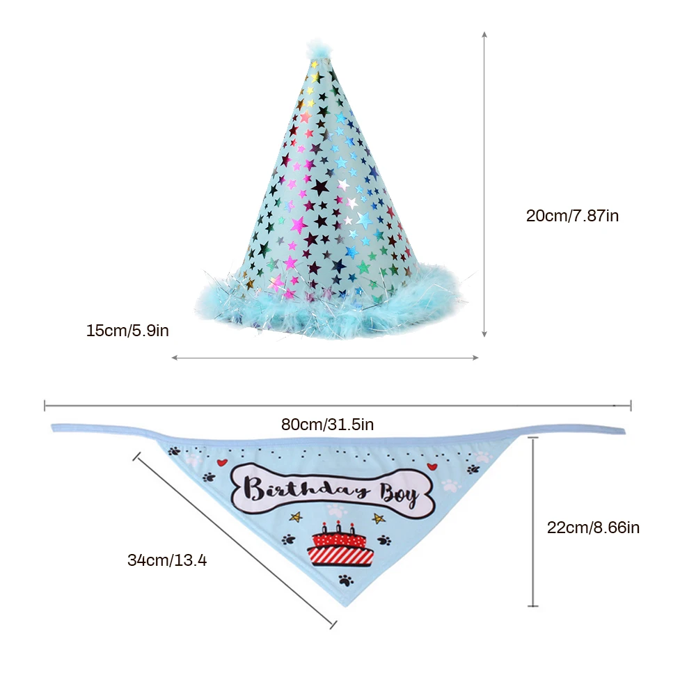 2 шт./компл. домашних животных на день рождения шляпа Корона со слюнявчиком кошек