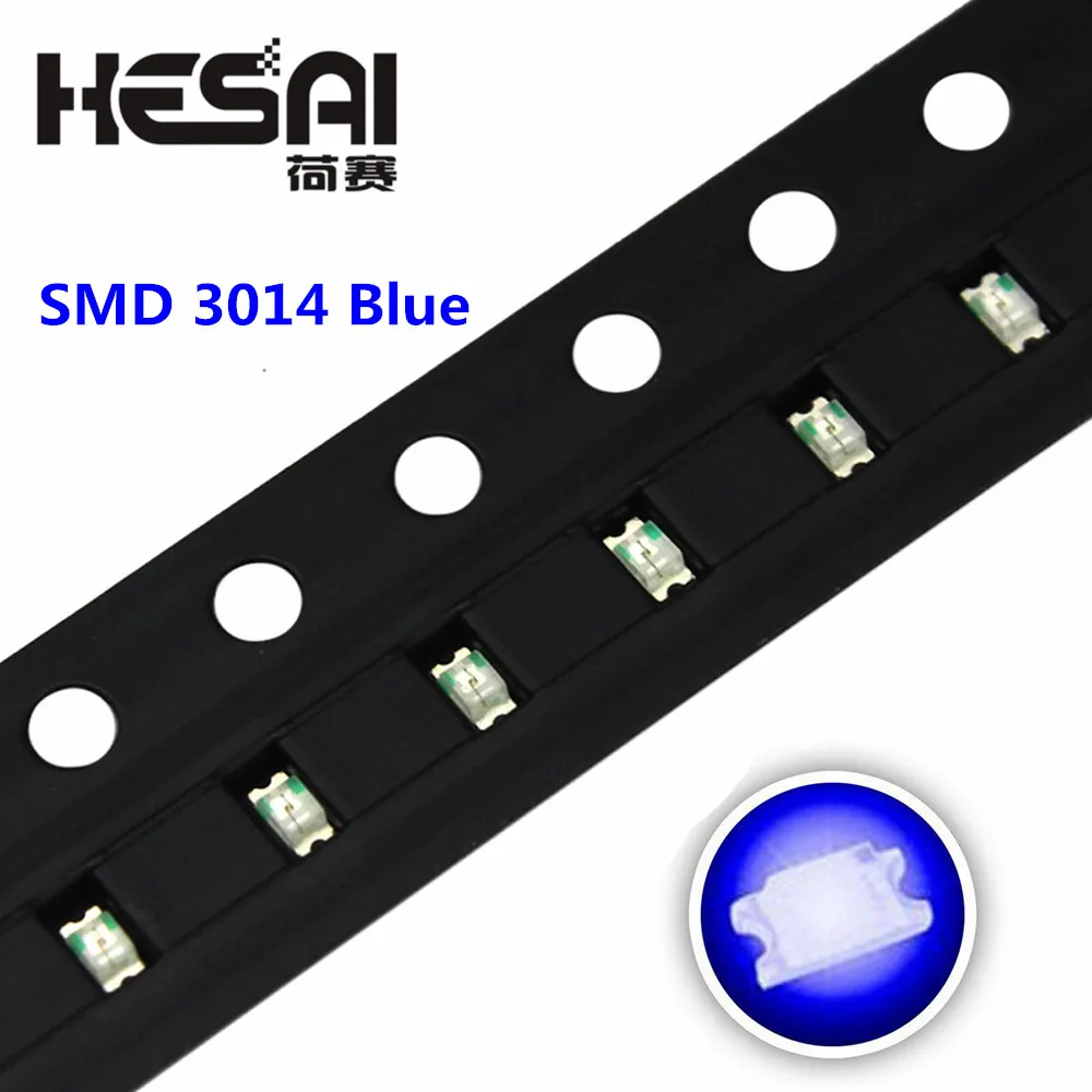 100 шт./лот 5 цветов 3014 SMD СВЕТОДИОД супер яркий красный/зеленый/синий/желтый/белый