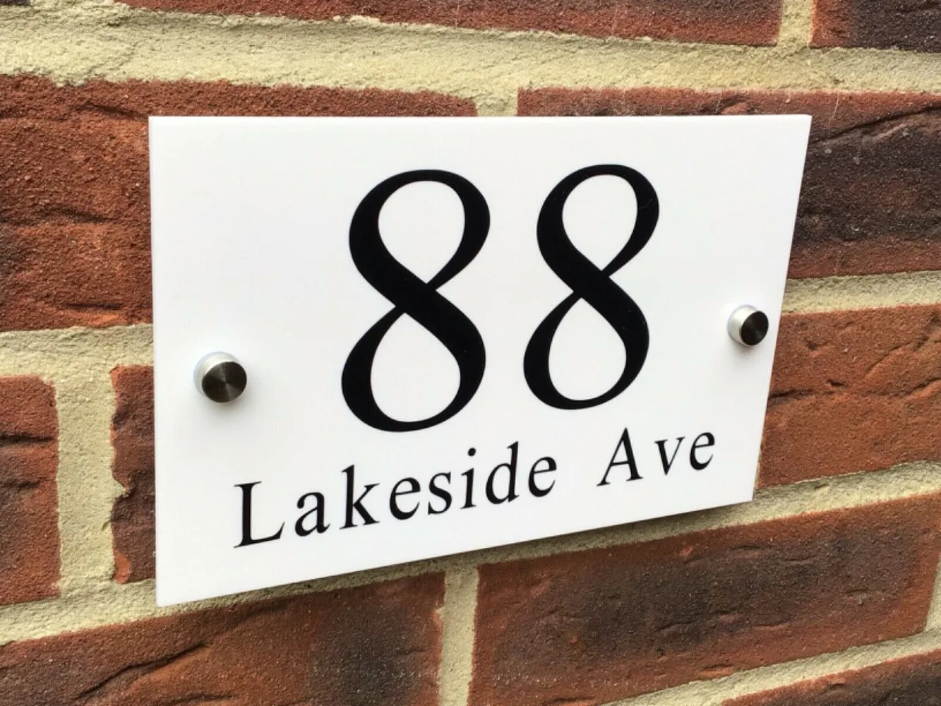 

DIY House Number CONTEMPORARY WHITE ACRYLIC HOUSE NUMBER SIGN PLAQUE / DOOR SIGN / HOUSE NAME