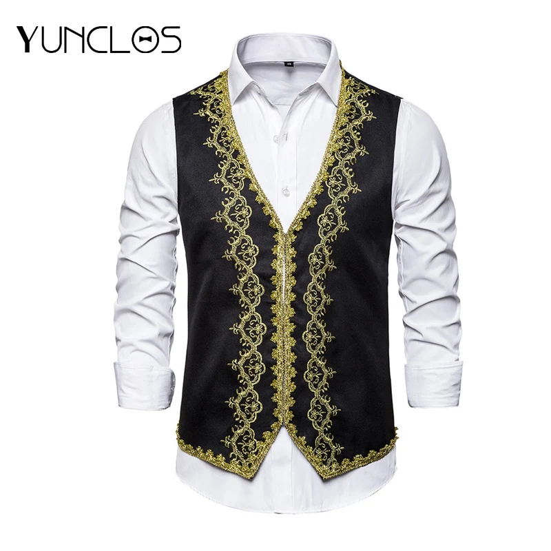 Мужской вышитый жилет и блейзер европейского размера стильный уникальный дизайн