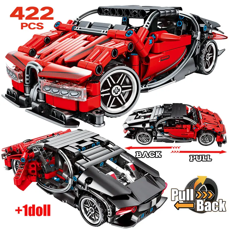 Город с оттяжкой назад Экстрим Скорость суперкар строительные блоки технические